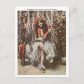  Hawaiiaanse Hula danser spelen Ukulele Briefkaart (Voorkant)