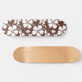 HAWAIIAANSE HULA (HIBISCUS) BRUIN PERSOONLIJK SKATEBOARD (Horizontaal)