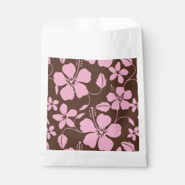 HAWAIIAANSE HULA (HIBISCUS) BRUIN/ROZE BEDANKZAKJE
