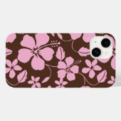 HAWAIIAANSE HULA (HIBISCUS) BRUIN/ROZE Case-Mate iPhone CASE (Achterkant (horizontaal))