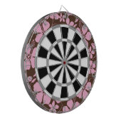 HAWAIIAANSE HULA (HIBISCUS) BRUIN/ROZE DARTBORD (Voorkant Links)