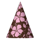 HAWAIIAANSE HULA (HIBISCUS) BRUIN/ROZE FEESTHOEDJES (Links)
