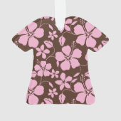 HAWAIIAANSE HULA (HIBISCUS) BRUIN/ROZE ORNAMENT (achterkant)