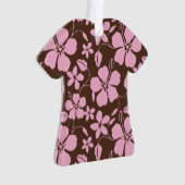 HAWAIIAANSE HULA (HIBISCUS) BRUIN/ROZE ORNAMENT (voorkant)