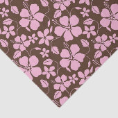 HAWAIIAANSE HULA (HIBISCUS) BRUIN/ROZE TISSUEPAPIER (Detail)