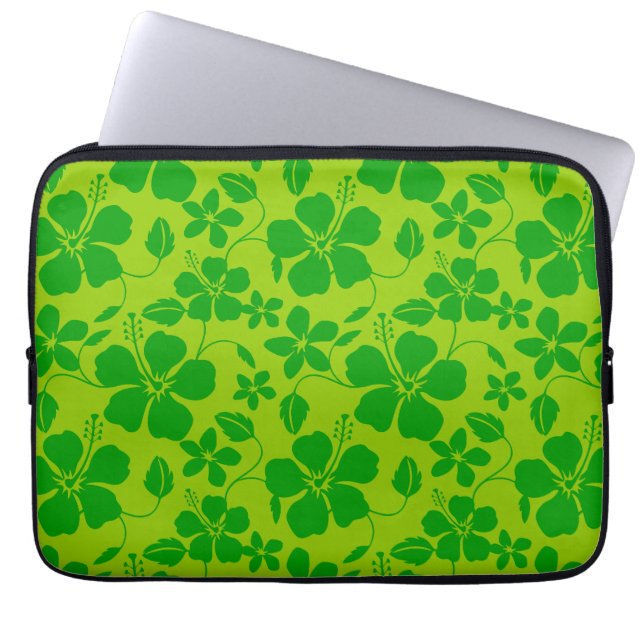 HAWAIIAANSE HULA (HIBISCUS) CITROEN LAPTOP SLEEVE (Voorkant)