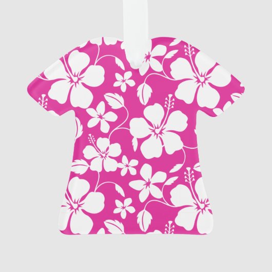 HAWAIIAANSE HULA (HIBISCUS) HEET ROZE ORNAMENT (achterkant)