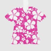 HAWAIIAANSE HULA (HIBISCUS) HEET ROZE ORNAMENT (voorkant)