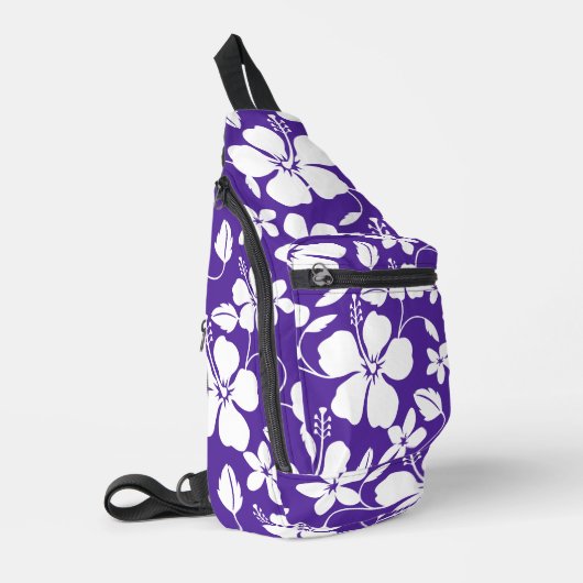 HAWAIIAANSE HULA (HIBISCUS) IN PAARS SLING BAG (Linkerhoek)