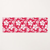 HAWAIIAANSE HULA (HIBISCUS) ROOD YOGAMAT (Voorkant (horizontaal))