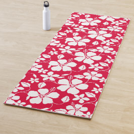 HAWAIIAANSE HULA (HIBISCUS) ROOD YOGAMAT