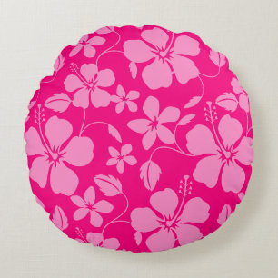 HAWAIIAANSE HULA (HIBISCUS) ROZE GUAVE ROND KUSSEN