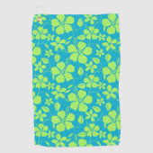 HAWAIIAANSE HULA (HIBISCUS) TEAL LIME GOLFHANDDOEK (Voorkant)