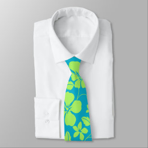 HAWAIIAANSE HULA (HIBISCUS) TEAL LIME STROPDAS