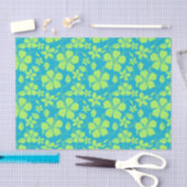 HAWAIIAANSE HULA (HIBISCUS) TEAL LIME TISSUEPAPIER (Craft)