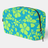 HAWAIIAANSE HULA (HIBISCUS) TEAL LIME TOILETTASJE (Rechterhoek)