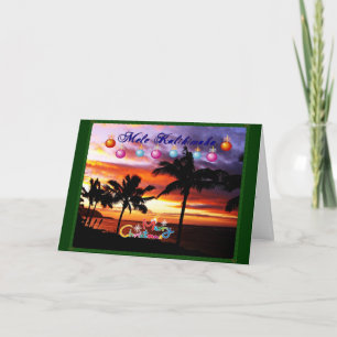 Hawaiiaanse kerst feestdagen kaart