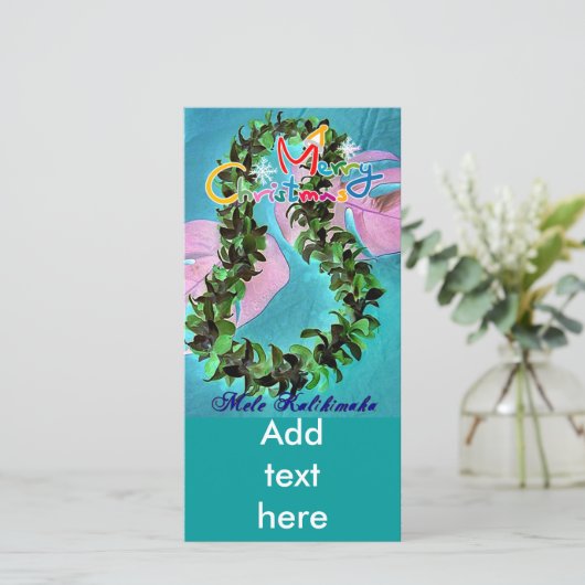 Hawaiiaanse kerst feestdagenkaart (Staand voorkant)