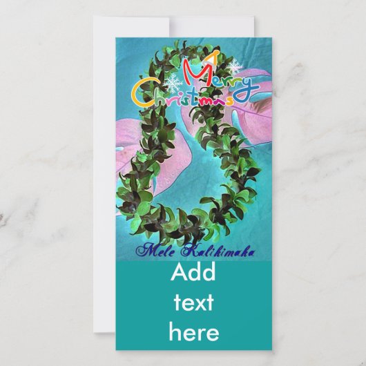 Hawaiiaanse kerst feestdagenkaart (Voorkant)