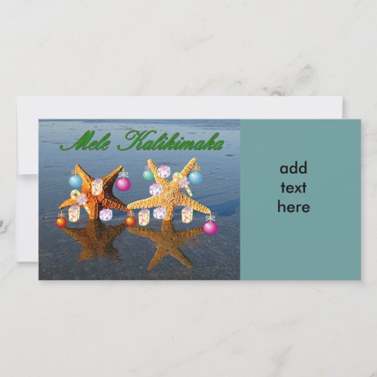 Hawaiiaanse kerst feestdagenkaart (Voorkant)