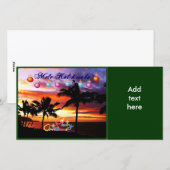 Hawaiiaanse kerst feestdagenkaart (Voorkant / Achterkant)