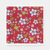 Hawaiiaanse kerst Hibiscus en Palm Tree Napkin Servet (Voorkant)