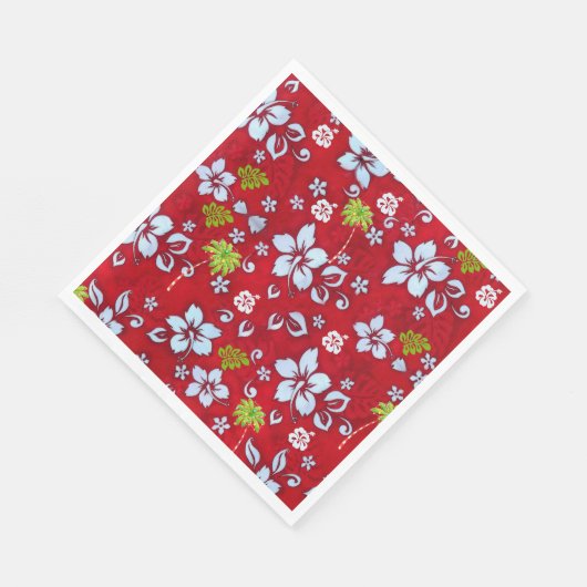 Hawaiiaanse kerst Hibiscus en Palm Tree Napkin Servet (Hoek)