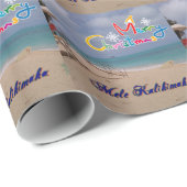 Hawaiiaanse kerst op het strand cadeaupapier (Rol Hoek)