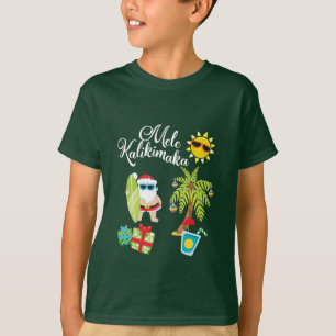 Hawaiiaanse kerst. Santa Claus Mele Kalikimaka. T-shirt