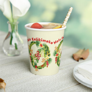 Hawaiiaanse kerstbeker papieren bekers