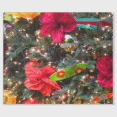 Hawaiiaanse kerstboom cadeaupapier (Vlak)