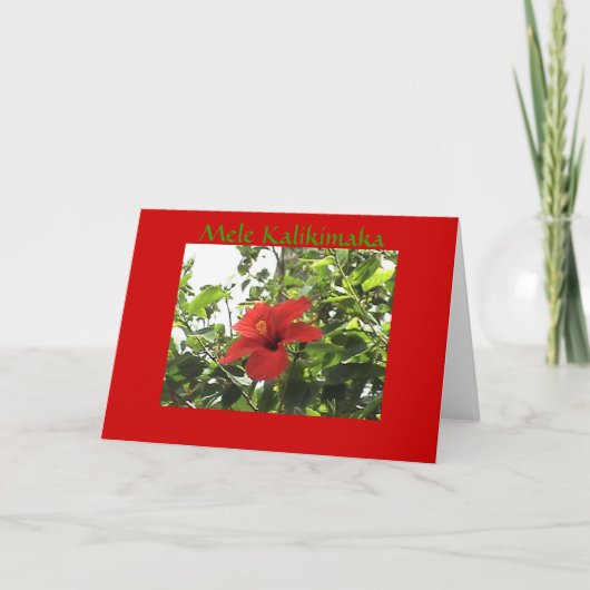 Hawaiiaanse kerstKaart Feestdagen Kaart (Voorkant)