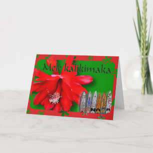Hawaiiaanse Kerstkaart Feestdagen Kaart