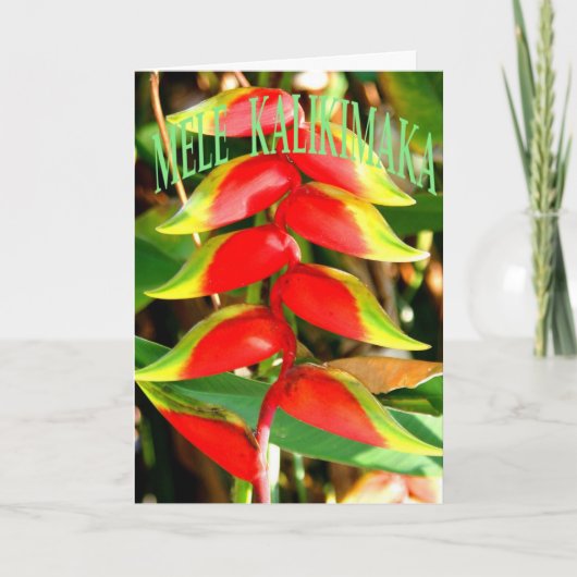 Hawaiiaanse Kerstkaarten Feestdagen Kaart (Voorkant)