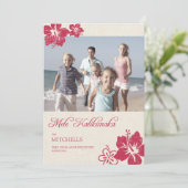 Hawaiiaanse kerstkaarten feestdagenkaart (Staand voorkant)