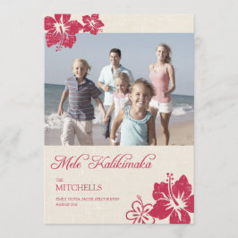 Hawaiiaanse kerstkaarten feestdagenkaart