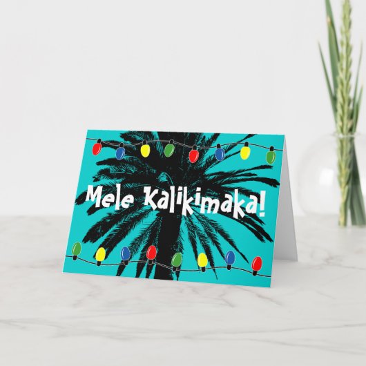 Hawaiiaanse kerstkaarten | Mele Kalikimaka! Feestdagen Kaart (Voorkant)