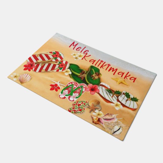 Hawaiiaanse kerstklep deurmat (Schuin)
