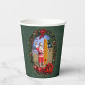 Hawaiiaanse Kerstman met Surfboard Papieren Bekers (Achterkant)