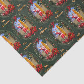 Hawaiiaanse Kerstman met Surfboard Tissuepapier (Detail)