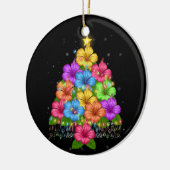 Hawaiiaanse kerstmis Hibiscus bloemboom Hawaii Keramisch Ornament (Links)