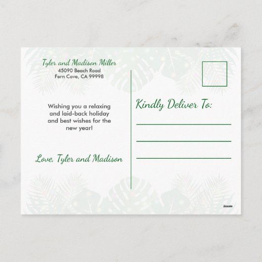 Hawaiiaanse Kerstmis van Mele Kalikimaka steekt Feestdagenkaart (Achterkant)