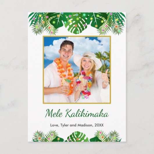Hawaiiaanse Kerstmis van Mele Kalikimaka steekt Feestdagenkaart (Voorkant)