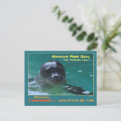 Hawaiiaanse monniksrobben dreigen uit te sterven = briefkaart (Staand voorkant)