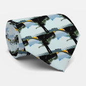 Hawaiiaanse palm en Abstracte zonnekunst Stropdas (Opgerold)