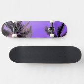 Hawaiiaanse palmbomen skateboard, paars persoonlijk skateboard (Horizontaal)