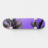 Hawaiiaanse palmbomen skateboard, paars persoonlijk skateboard (Horizontaal)