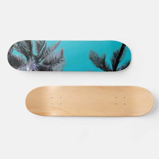 Hawaiiaanse palmplank, blauw persoonlijk skateboard (Horizontaal)