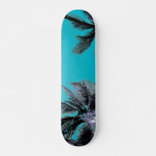Hawaiiaanse palmplank, blauw persoonlijk skateboard