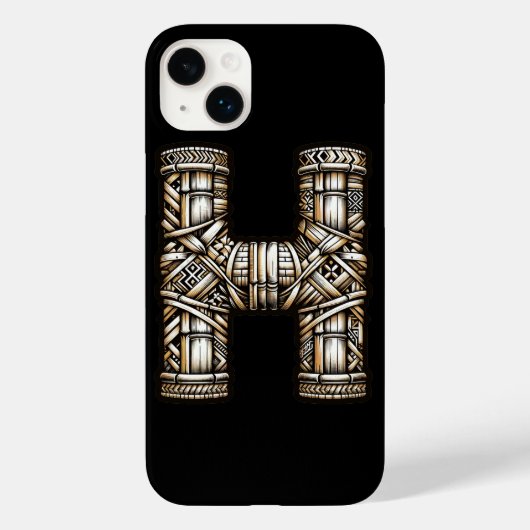 Hawaïiaanse Polynesische Aloha Letter H Aangepaste Case-Mate iPhone Case (Achterkant)